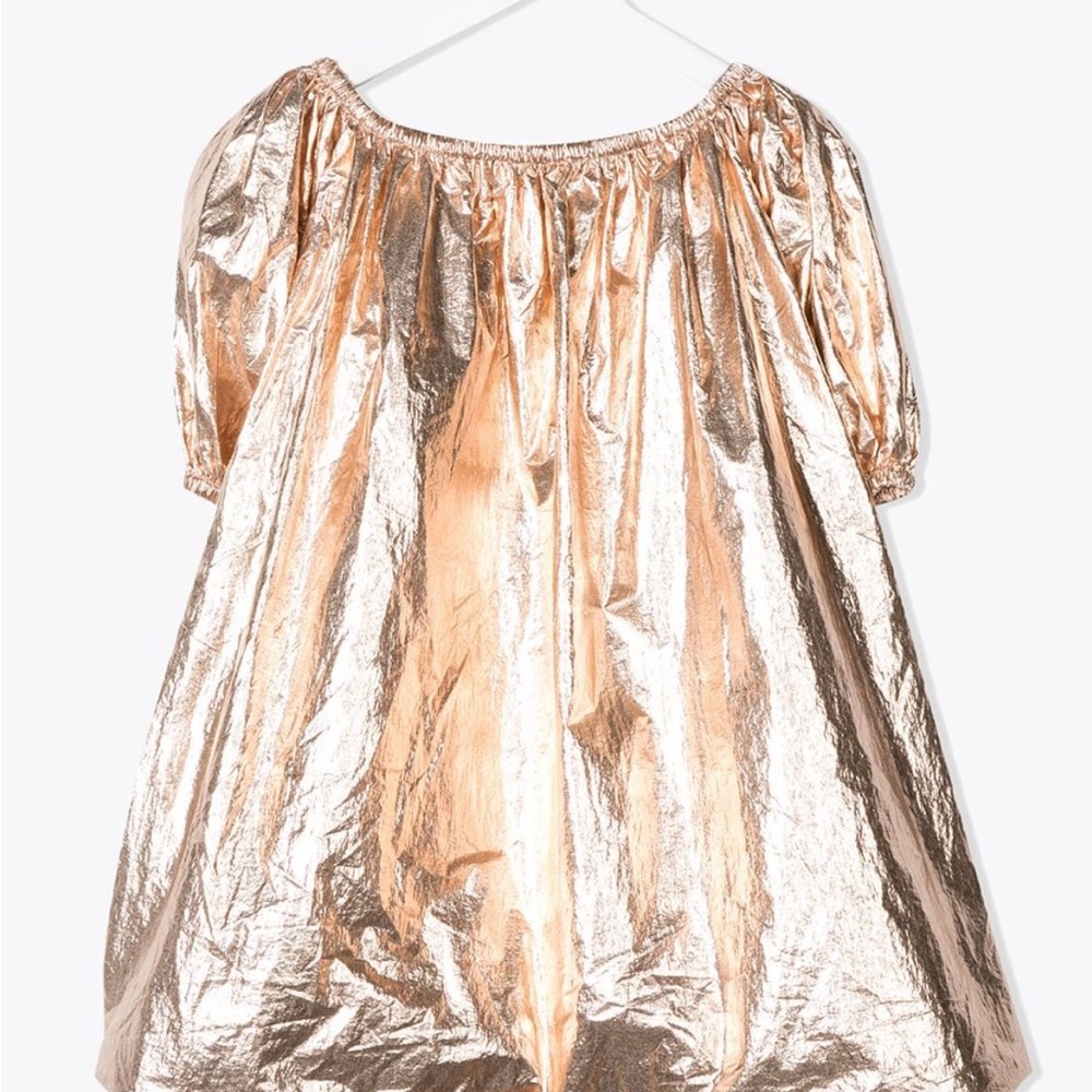 Andorine
wrinkled-effect metallized dress